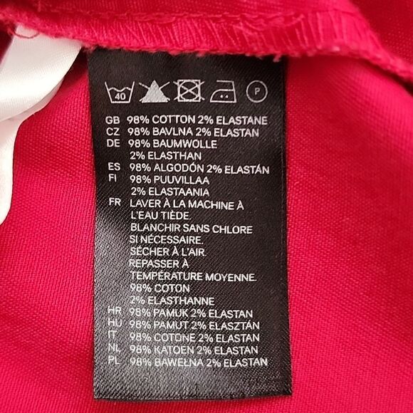 H&M red canvas jacket Juniors size 14 - Picture 10 of 12